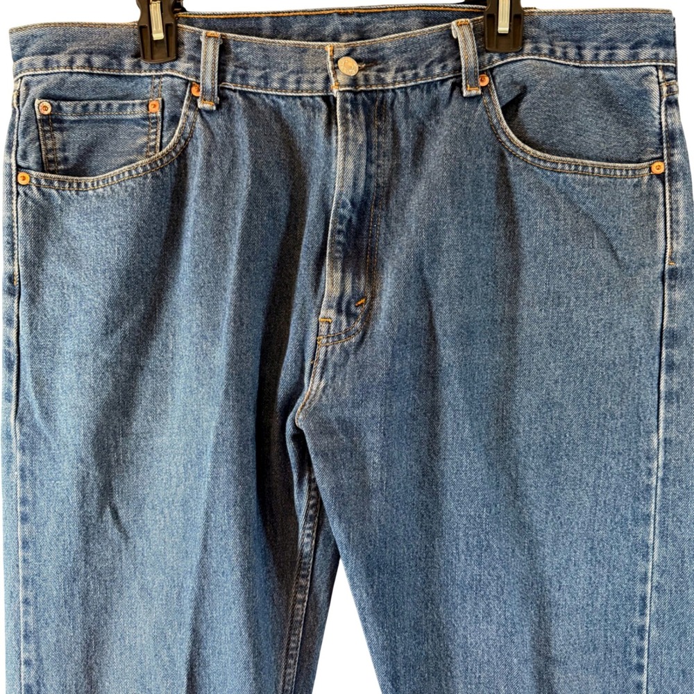 Levi's 505 Straight Fit Jeans 40x32 Blue Denim Classic Workwear Medium Wash